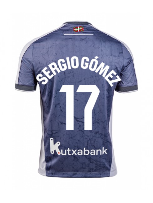 Real Sociedad Sergio Gomez #17 Replika Borta Kläder 2025-26 Kortärmad Real Sociedad Sergio Gomez #17 Replika Borta Kläder 2025-26 Kortärmad